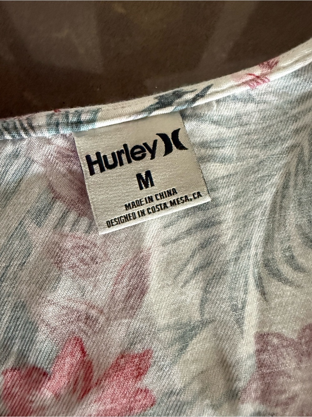 Hurley Floral V-Neck Drawstring Waist Romper in Cream & Green - Picture 4 of 7